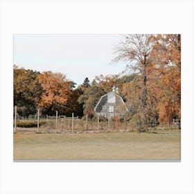 Autumn Barn Garden Canvas Print