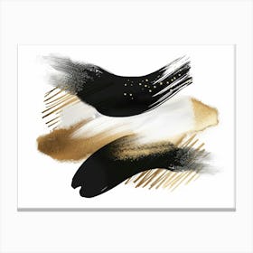 Gold And Black Abstract Painting 92 Canvas Print