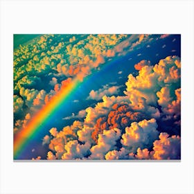 Rainbow Candy Clouds V4 Canvas Print