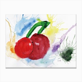 Cherry painted by Little Artist O.D.R Canvas Print