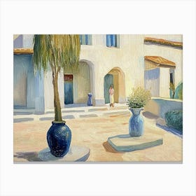 House In A Courtyard Canvas Print