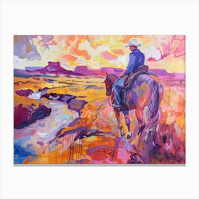 Cowboy Painting Colorado 1 Canvas Print