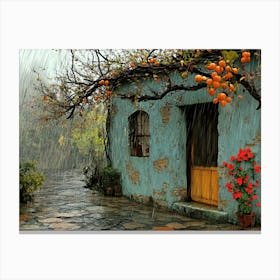 Rainy Day in a Tropical Garden # 1 Canvas Print