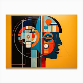 Abstract Illustration Of A Woman And The Cosmos 84 Canvas Print