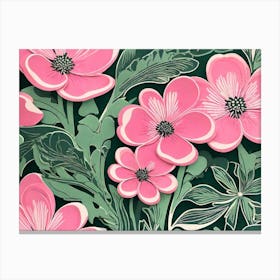 Pink Flowers Canvas Print