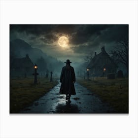 Phantom Of The Cemetery Canvas Print