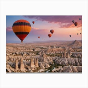 Hot Air Balloons In Cappadocia Canvas Print