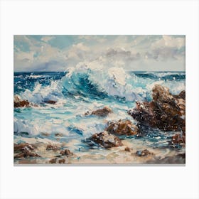 Ocean Crashing Waves Canvas Print