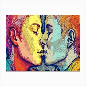 Rainbow Kiss 5 Canvas Print