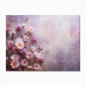 Flowers On A Wall Canvas Print