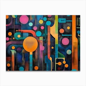 Colorful Art Image Depicting Different Colorful Shapes 5 Canvas Print