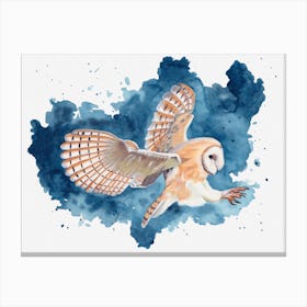 Flying Barn Owl  Canvas Print