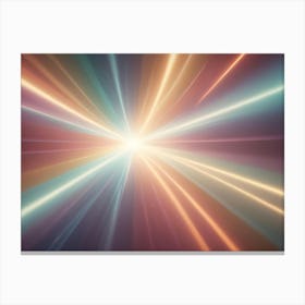 A Radial Abstract Image With Bright, Colorful Lines Radiating Outwards From A Central Point Canvas Print