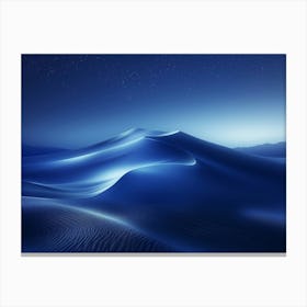 Sand Dunes At Night 2 Canvas Print