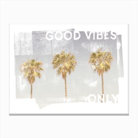 Vintage Palmen Good Vibes Only Canvas Print