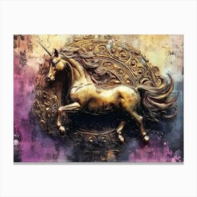 Vintage 3d Unicorn Canvas Print