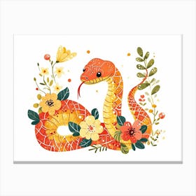 Little Floral Cobra 4 Canvas Print