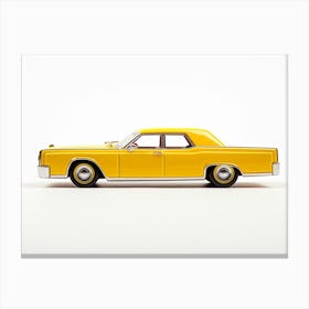 Toy Car 64 Lincoln Continental Yellow Canvas Print