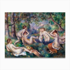Bathers In The Forest, Pierre Auguste Renoir Canvas Print