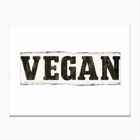 Vegan Text Sign - 90s Grunge Vibe Canvas Print