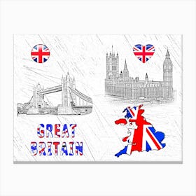 OUR HOME - BRITAIN design collection Canvas Print