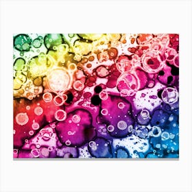 Abstract Watercolor Rainbow 1 Canvas Print