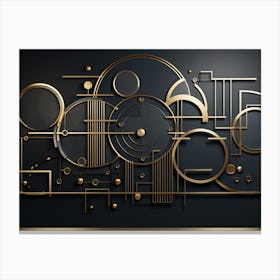 Blue Deco Canvas Print