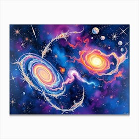 Flux Schnell A Majestic Bold Acrylic Painting Of A Cosmic Scen 1 1 Toile