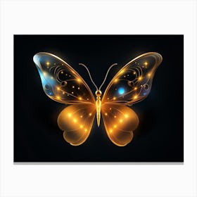 Golden Butterfly 32 Canvas Print