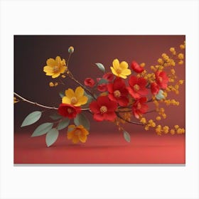 Chinese Flowers Canvas Print