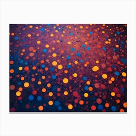 Abstract Bokeh Background With Colorful Circles Of Light Canvas Print