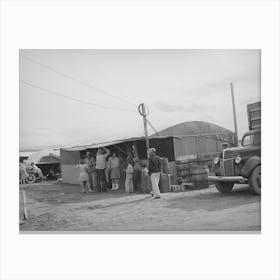 Commissary In The Labor Contractor S Pea Pickers Camp, Canyon County, Idaho By Russell Lee Canvas Print