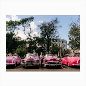 Old Cars Havana, Cuba Canvas Print