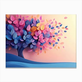 3d Tree Canvas Print