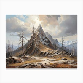 Mountain Of Withered Trees Canvas Print