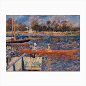 The Seine At Argenteuil, Pierre Auguste Renoir Canvas Print