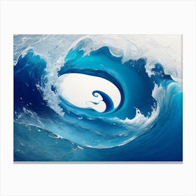 Blue Ocean Wave Canvas Print