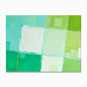 Popping Blue Green Squares 2 Canvas Print