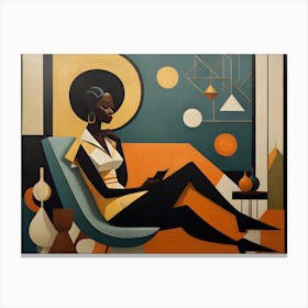 Woman relaxing Canvas Print