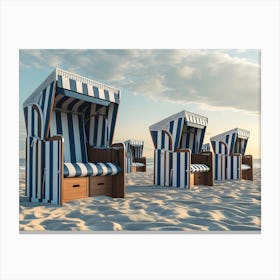 Beach Chairs 1 Canvas Print