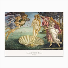 Birth Of Venus Landscape, Boticelli Poster Canvas Print