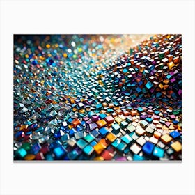 Abstract Colorful Cubes Canvas Print