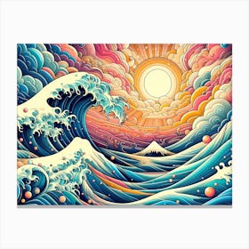 Great Wave Off Kanagawa 1 Canvas Print