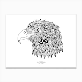 Geometric Eagle Fineline Illustration Canvas Print
