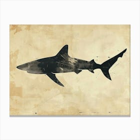 Thresher Shark Silhouette 6 Canvas Print