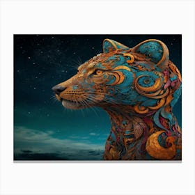 Abstract Of A Lion Canvas Print