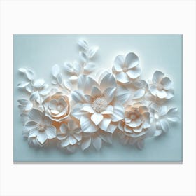 Paper Flower Wall Art 4 Canvas Print