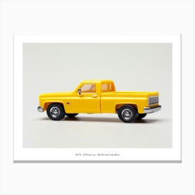 Toy Car 83 Chevy Silverado Yellow Poster Canvas Print
