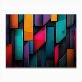 Colorful Art Image Depicting Diferent Colorful Shapes 1 Canvas Print