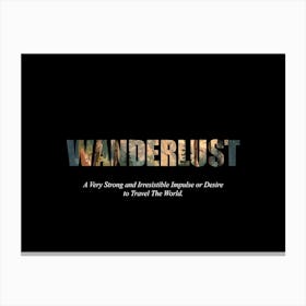 Wanderlust Poster Retro Woods Illustration 9 Canvas Print